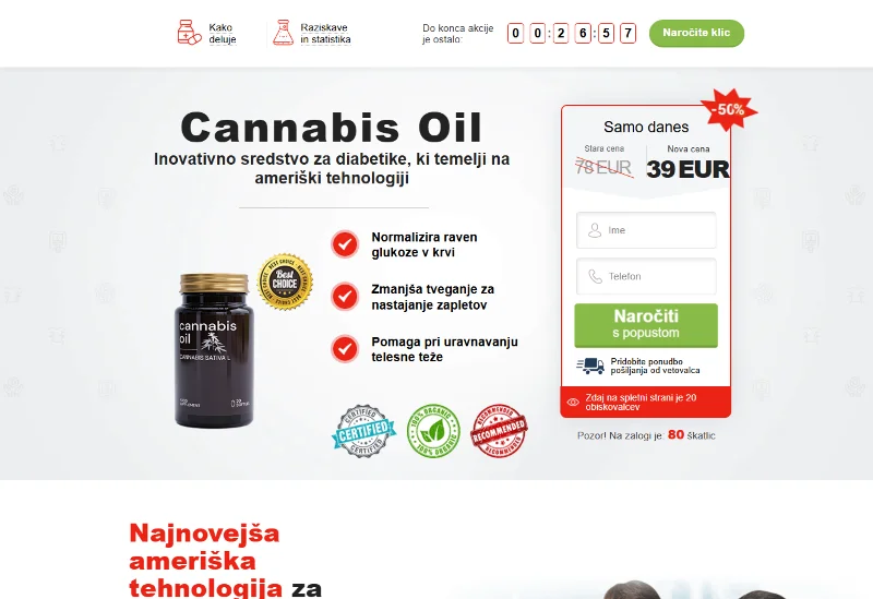 <strong>Cannabis Oil</strong> z 50% popustom